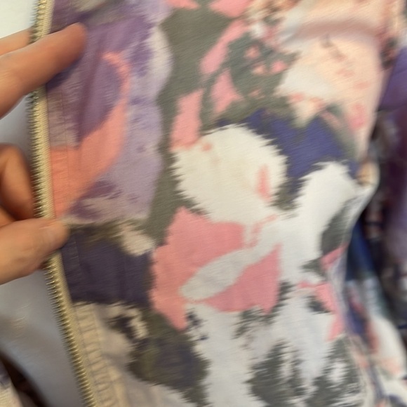 Juicy Couture Y2k Inspired pink Purple blue Floral Abstract Zip Jacket small - Picture 8 of 8